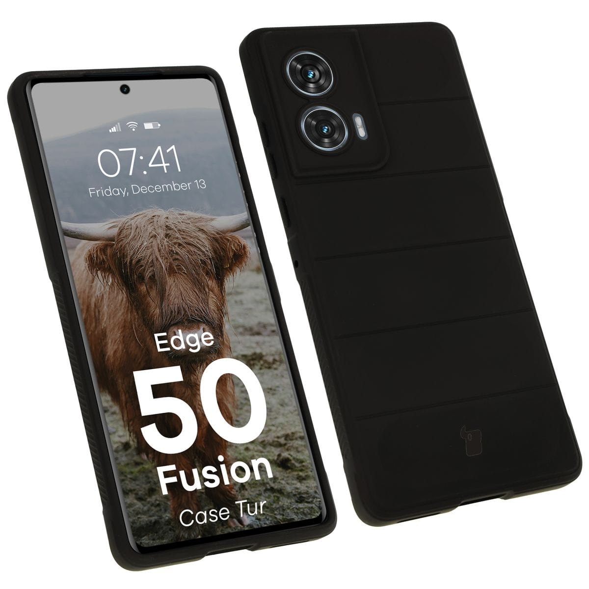Image of Pancerne etui Bizon Case Tur do Motorola Edge 50 Fusion, czarne