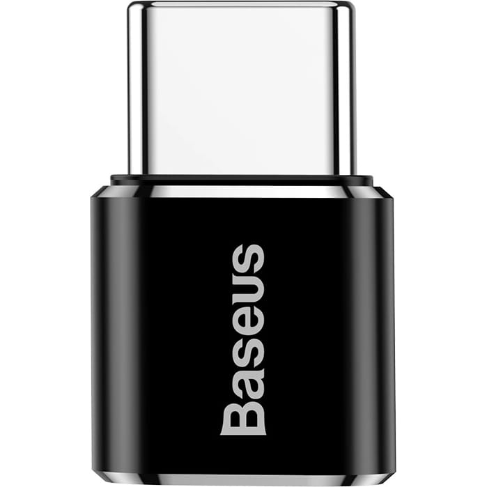 Image of Adapter / przejściówka z Micro-USB (żeński) na USB-C (męski), Baseus Mini, czarny