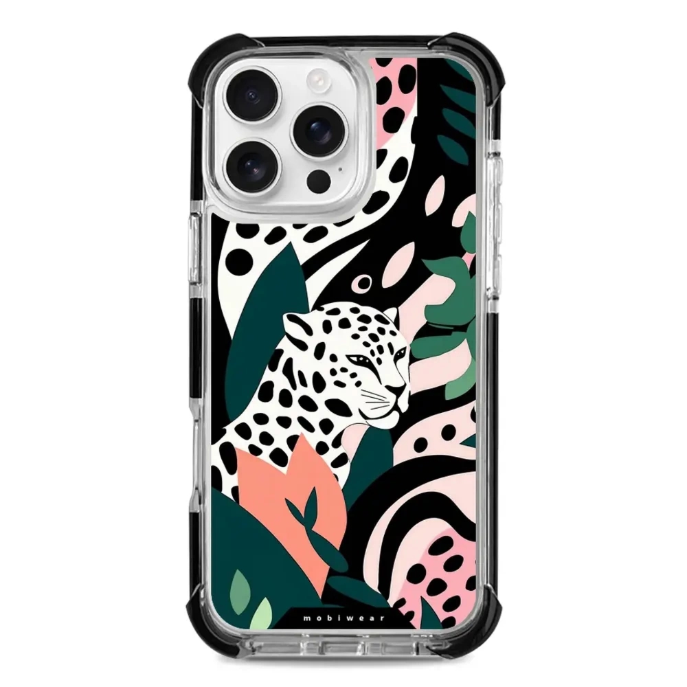 Etui ochronne do iPhone 16 Pro Max do MagSafe, Mobiwear Elite Bumper, tropikalny gepard