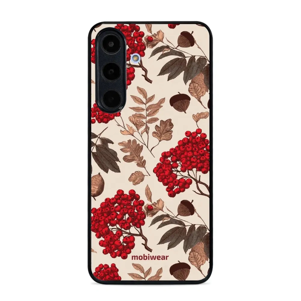Etui ochronne do Galaxy S26 FE, Mobiwear Glossy Case, jarzębina na ecru