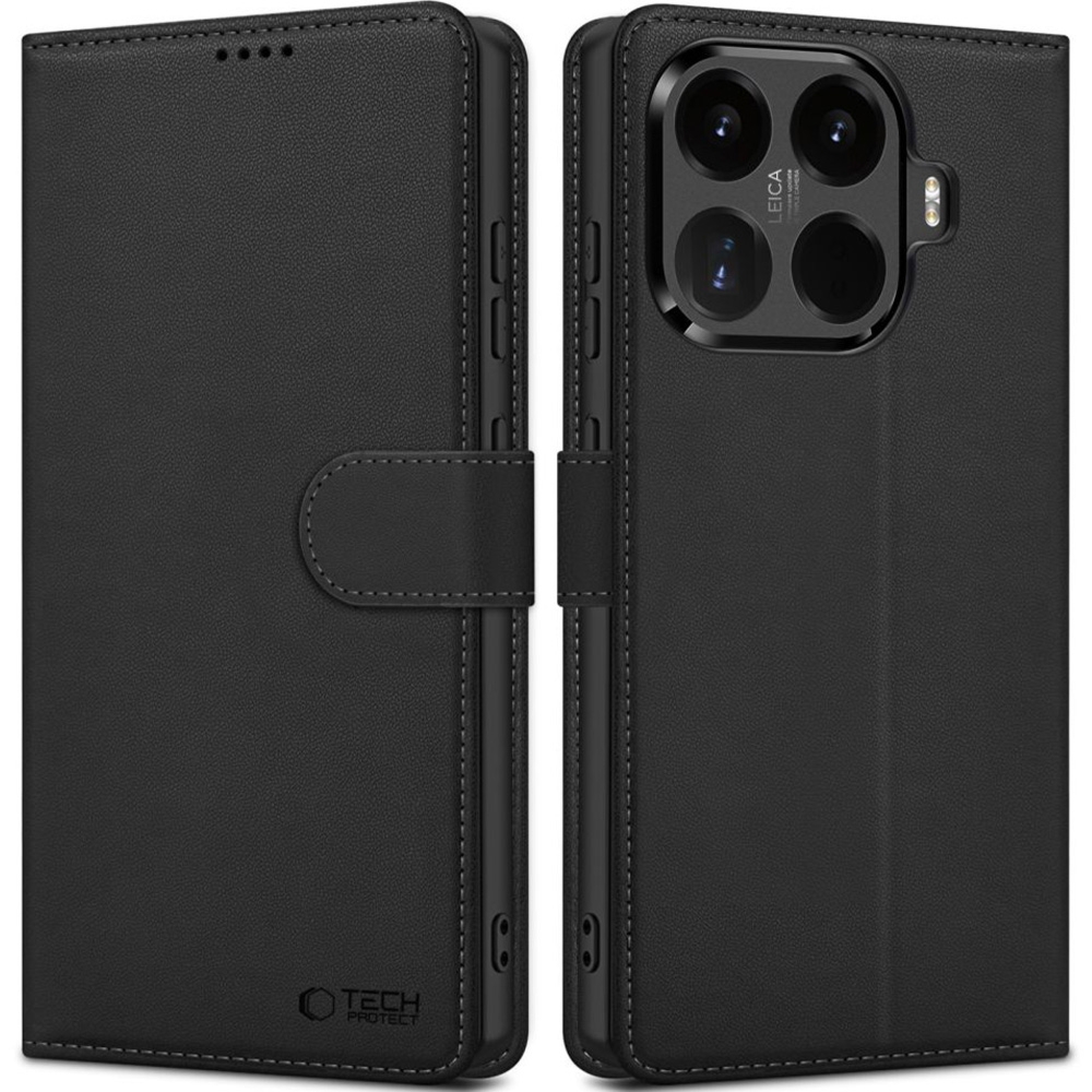 Etui z klapką Tech-Protect Wallet do Xiaomi 17T, czarne
