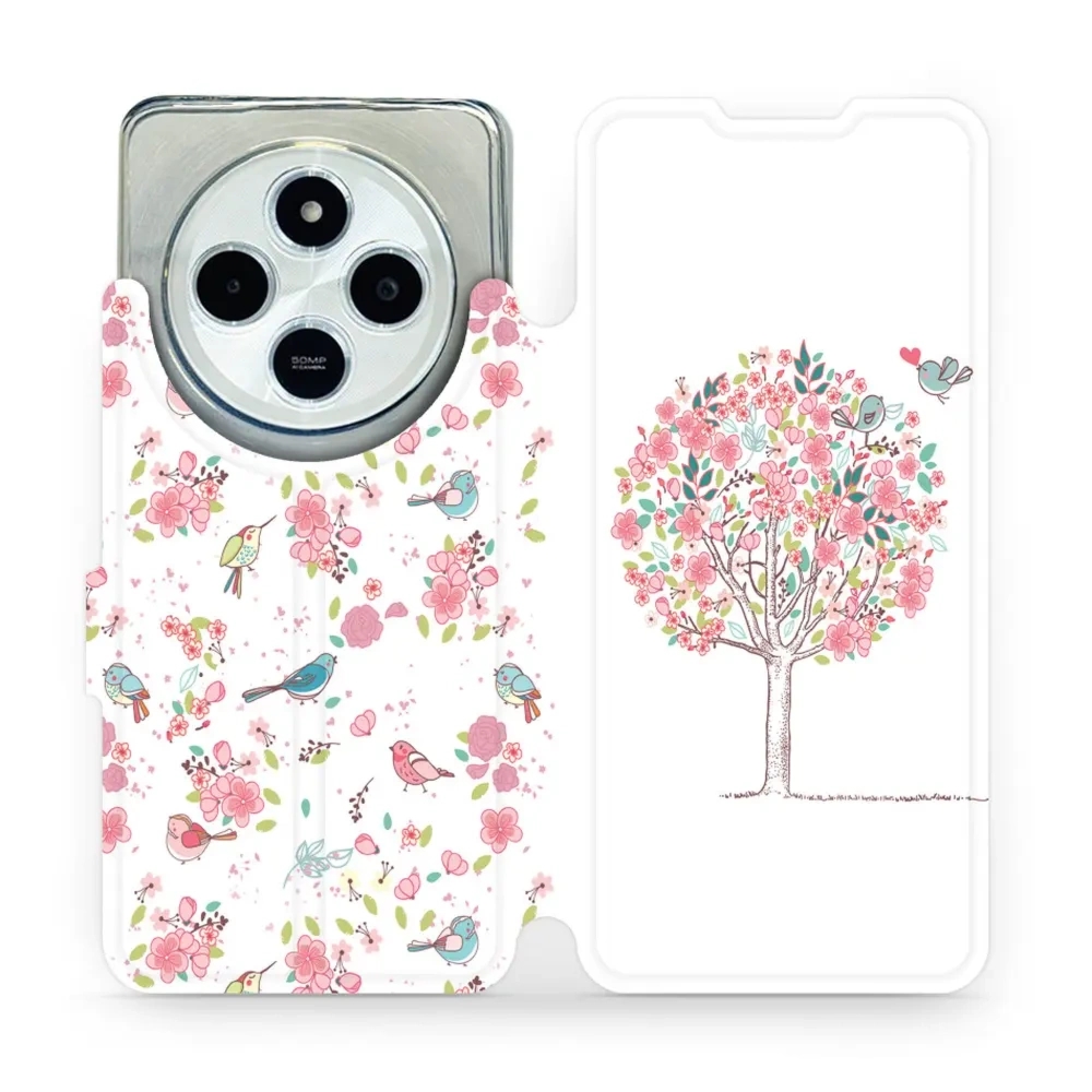Etui z klapką do Xiaomi POCO C75, Mobiwear Book, różowy gaj