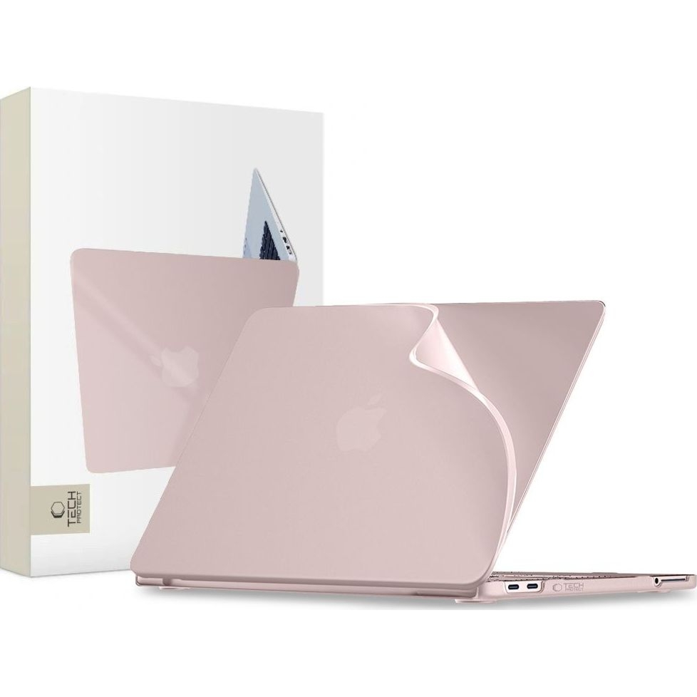 Etui ochronne Tech-Protect Softshell do MacBook Neo 13″ A18 Pro 2026, matowe półprzezroczysto-różowe