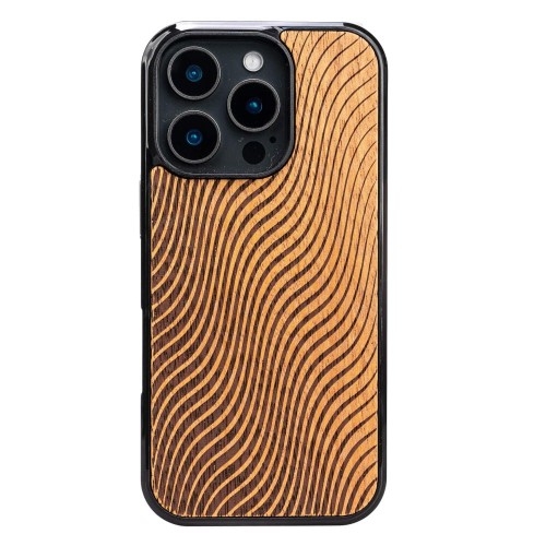 Image of Drewniane etui Bewood Fale Merbau do iPhone 16 Pro