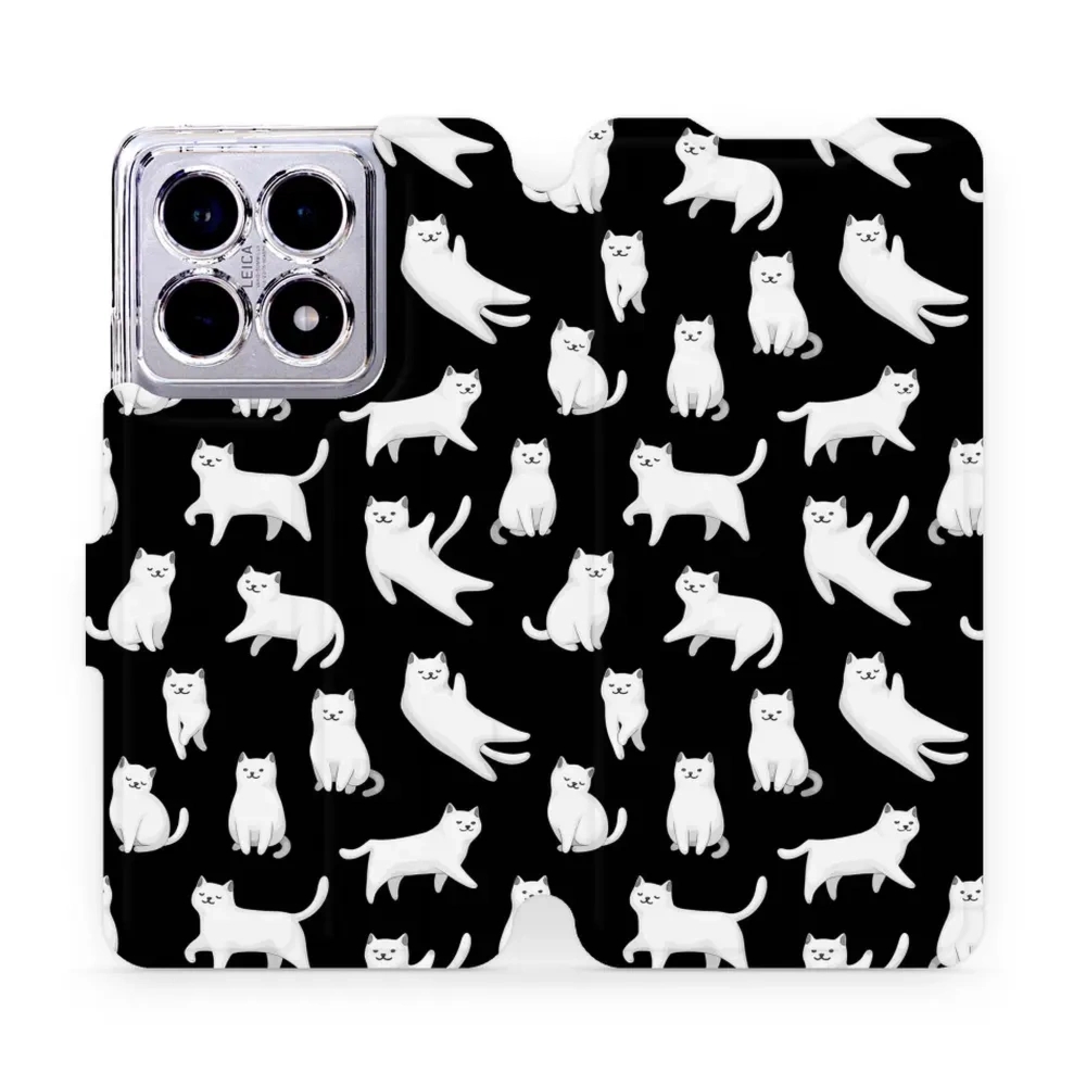 Etui z klapką do Xiaomi 14T Pro, Mobiwear Book, kotki luna