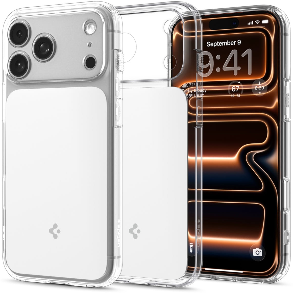 Etui Spigen Ultra Hybrid T Mag (CC) do MagSafe do iPhone 17 Pro Max, przezroczysto-białe