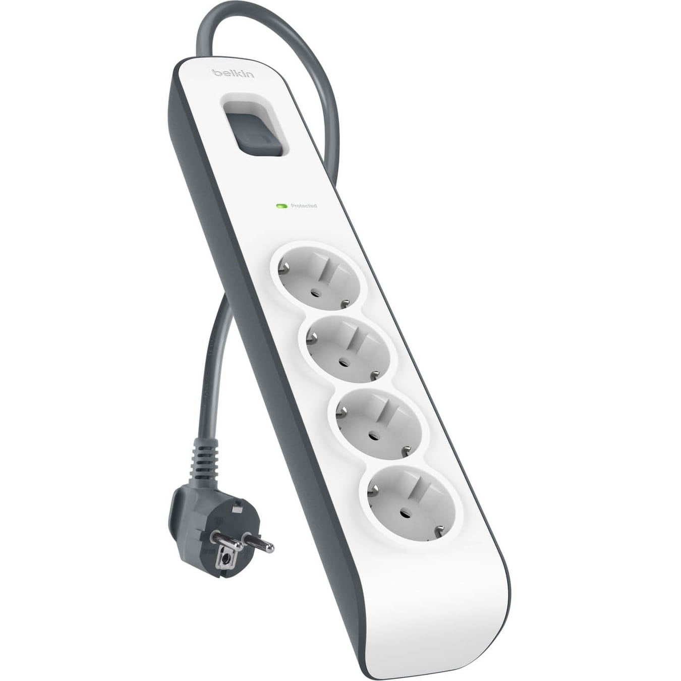 Image of Listwa antyprzepięciowa do 525J Schuko Belkin Connect BSV400VF2M-V2, 4x AC EU Schuko