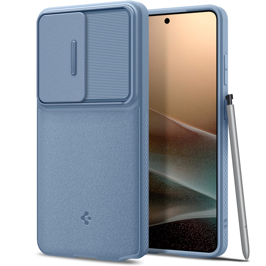Etui Spigen Optik Armor do Galaxy S26 Ultra, niebieskie