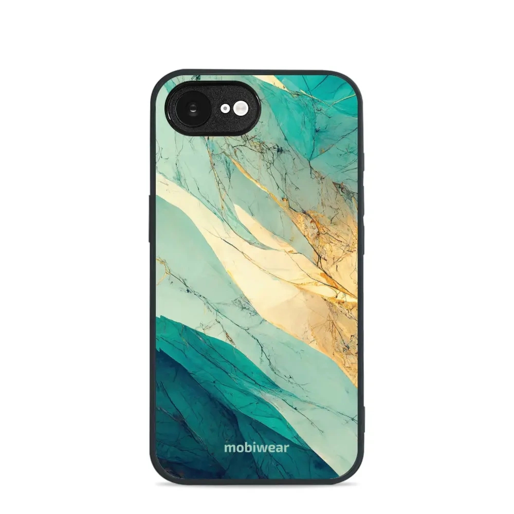 Etui ochronne do iPhone 17e / 16e, Mobiwear Glossy Case, turkusowy marmur