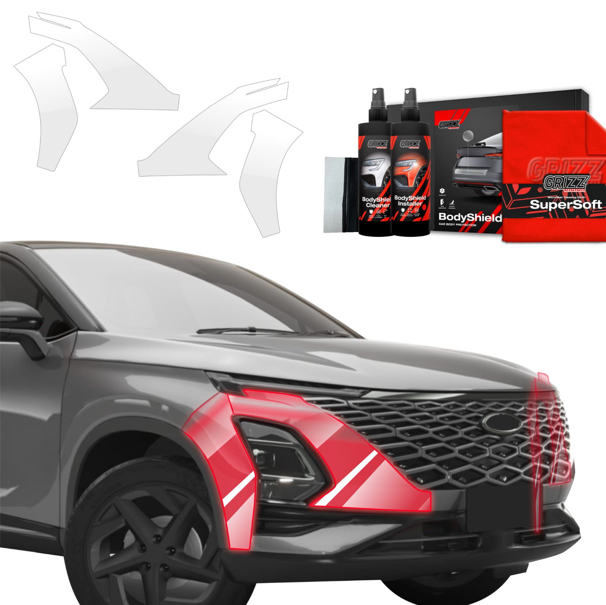 4w1 Folia ochronna Grizz Protector na zderzak do OMODA 5 Facelift (2024-2026)