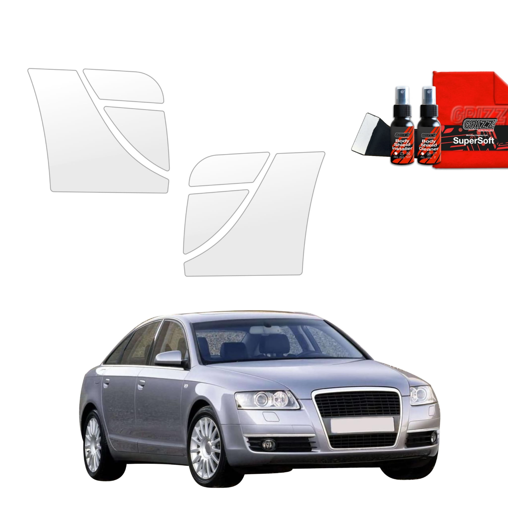 6w1 Folia ochronna na nadkola Grizz Protector do Audi A6 C6 Sedan 4D (2004-2008)