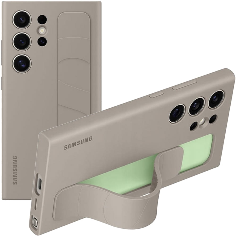 Image of Etui Samsung Silicone Standing Grip Case do Galaxy S24 Ultra, ciemnoszare