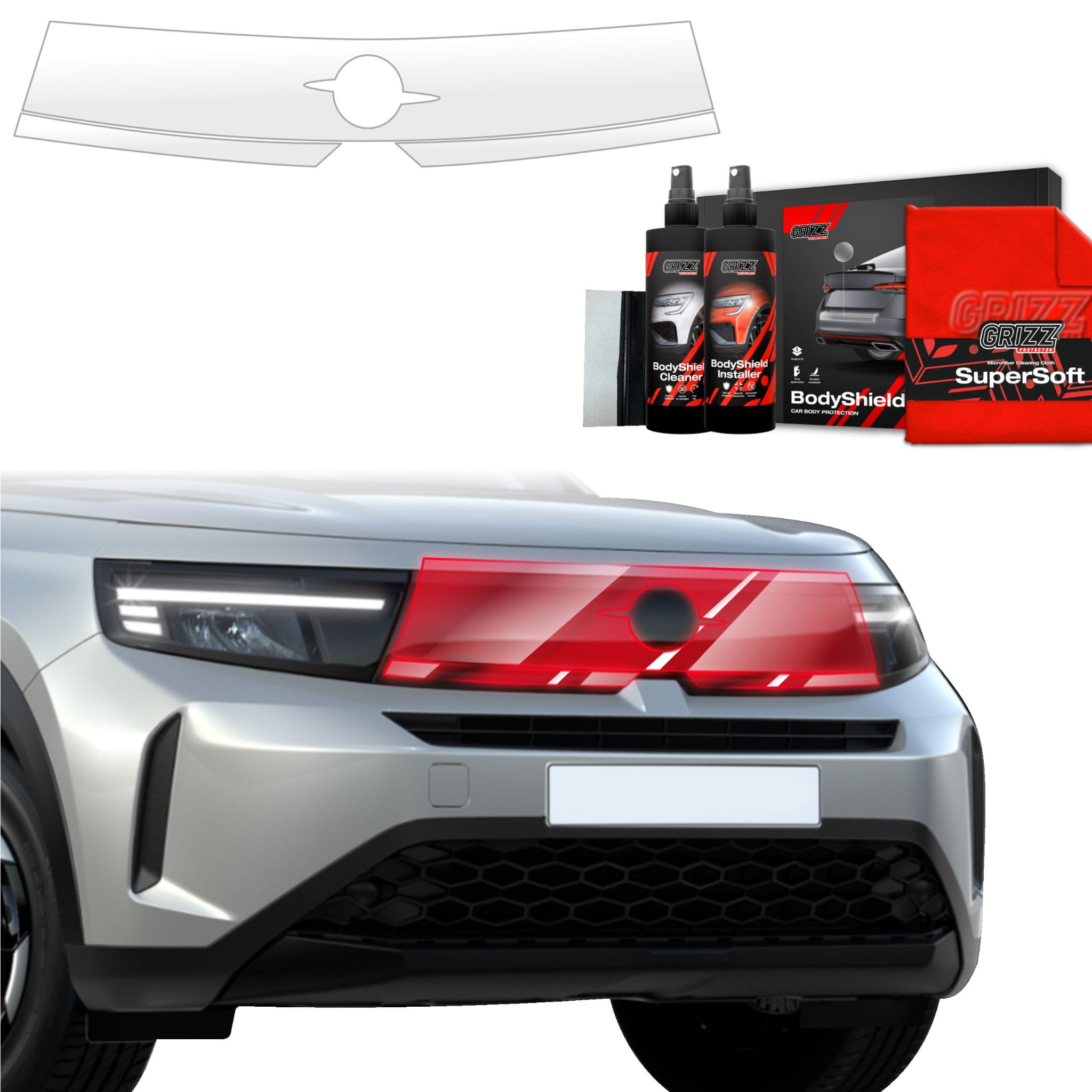 3w1 Folia ochronna Grizz Protector na słupki do Opel Frontera (2024-2026)