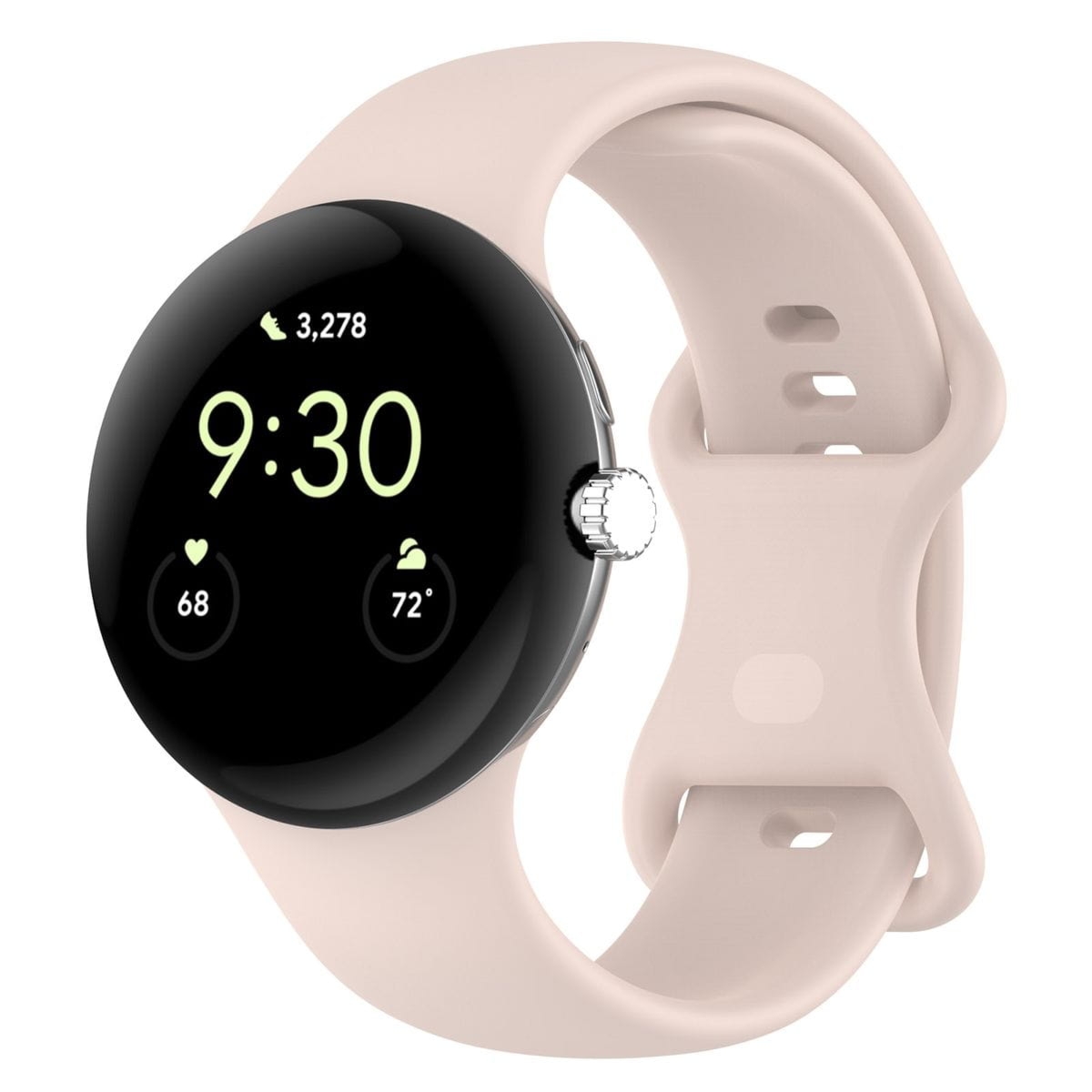 Silikonowy pasek Bizon Strap Watch Silicone S do Google Pixel Watch 4/3 (45mm), jasnoróżowy