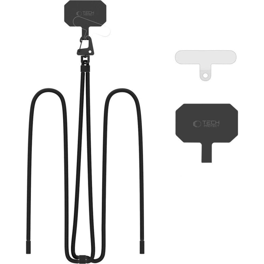 Smyczka na nadgarstek / ramię do telefonu Tech-Protect C5S Rope Crossbody Strap, czarne