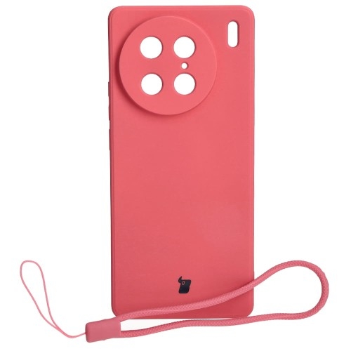 Image of Etui Bizon Case Silicone Sq do VIVO X90 Pro, brudny róż