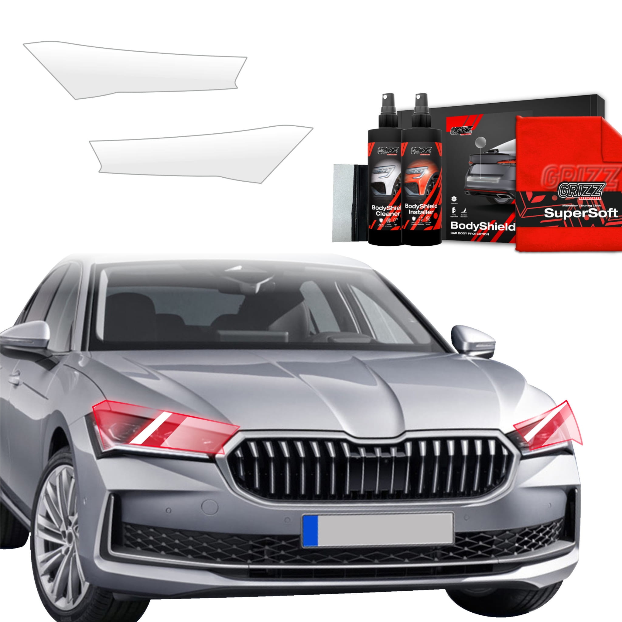2w1 Folia ochronna Grizz Protector na lampy do Skoda Superb 4 Liftback (2024-2026)