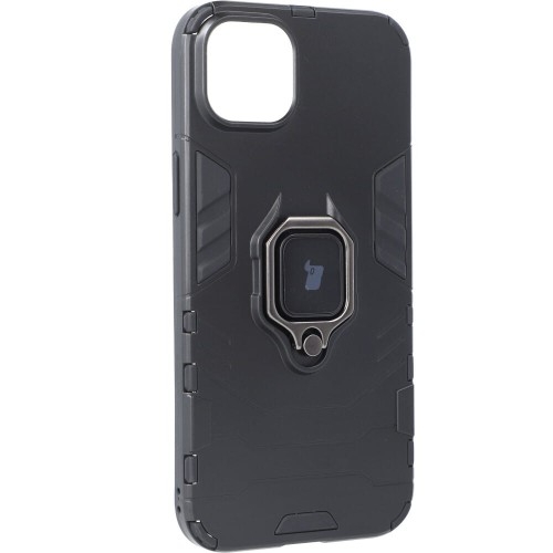 Image of Etui Bizon Case Armor Ring do iPhone 14 Plus, czarne