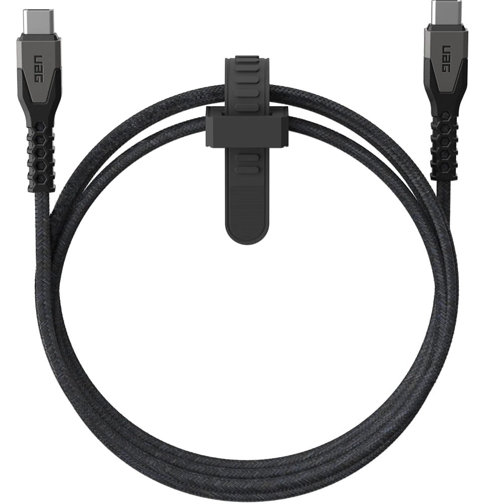 Image of Kabel do ładowania / transmisji danych UAG Rugged Cable USB-C, 60W, 1.5m, czarno-szary