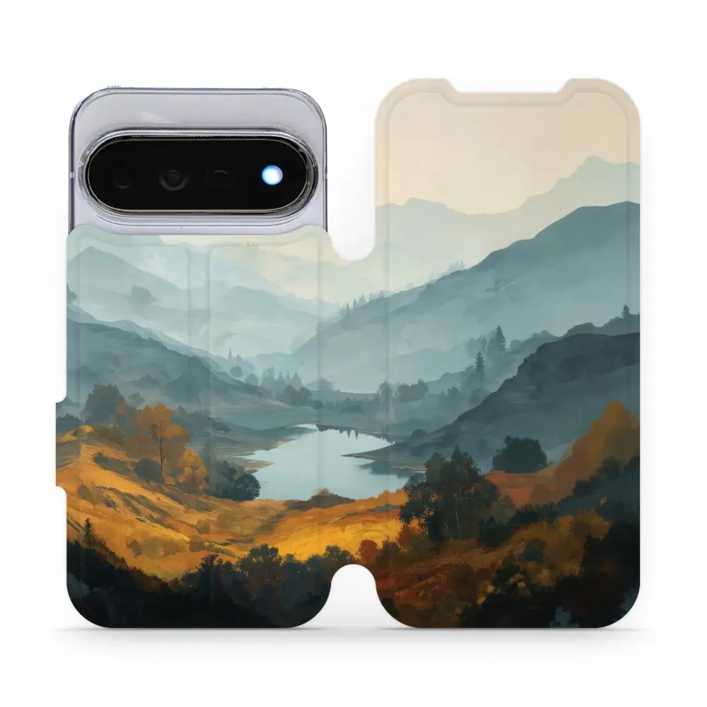 Etui z klapką do Google Pixel 11 Pro, Mobiwear Book, jezioro w dolinie