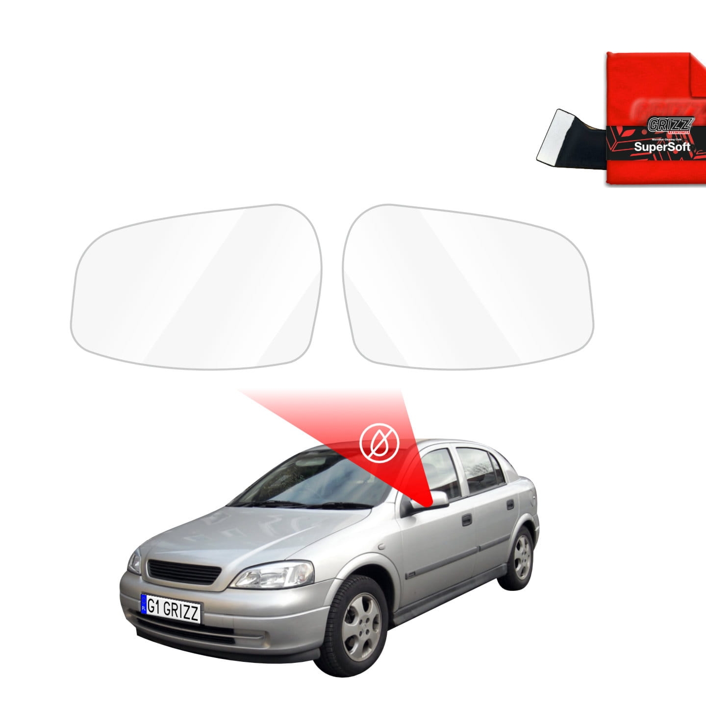 Folia przeciwdeszczowa Grizz Protector na lusterka do Opel Astra G Hatchback 5D (1998-2009)