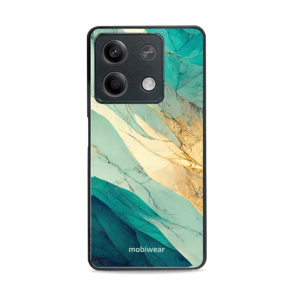 Etui ochronne do Xiaomi Redmi Note 13 5G, Mobiwear Glossy Case, turkusowy marmur