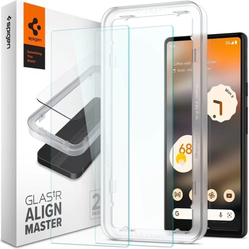 Image of Szkło do etui Spigen Glas.tR Slim AM 2-Pack do Pixel 6A