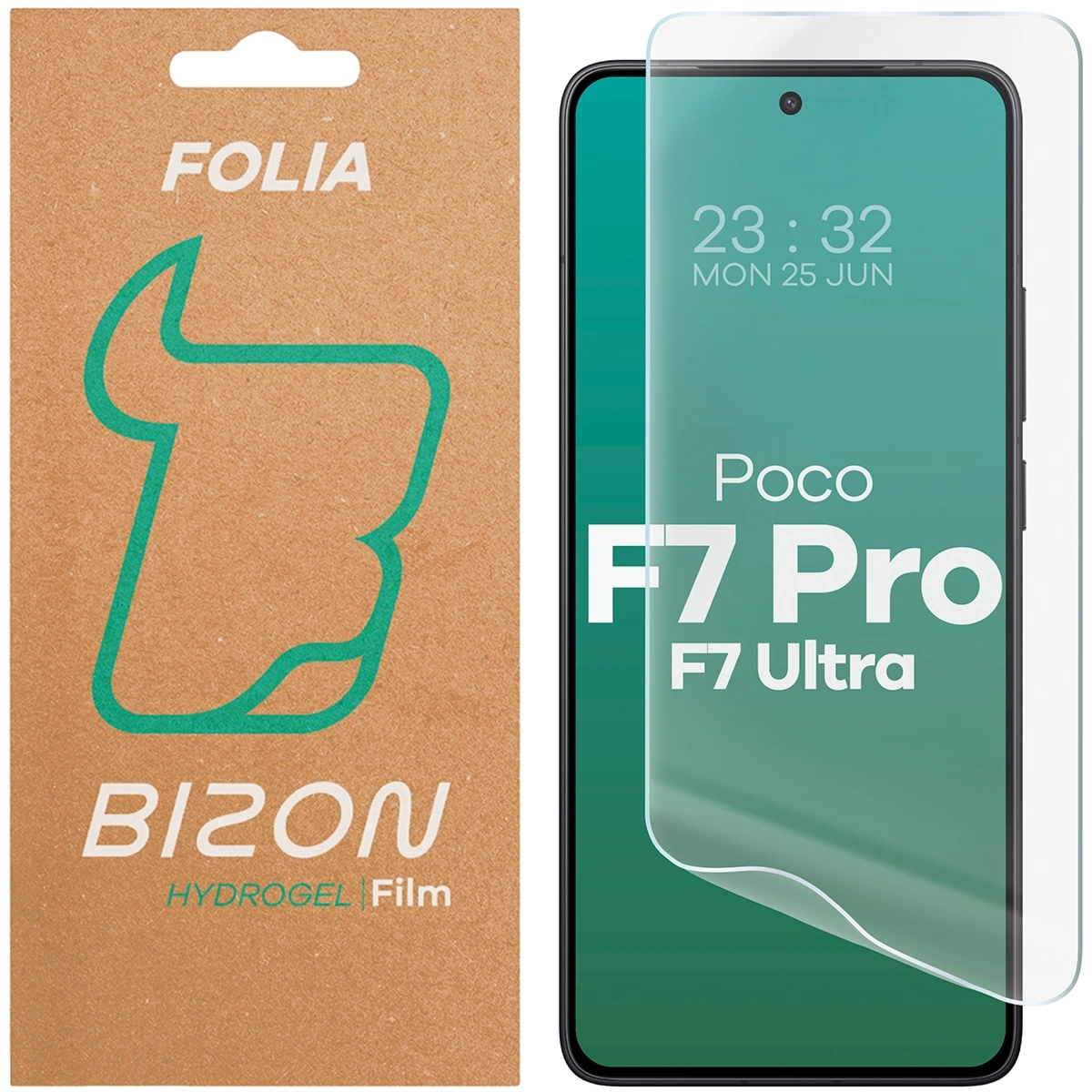 Folia hydrożelowa na ekran Bizon Film Hydrogel Front do Xiaomi POCO F7 Pro / F7 Ultra, 1 sztuka
