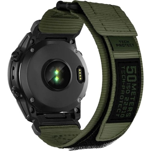 Image of OUTLET: Pasek Tech-Protect Scout Pro, QuickFit 26mm do Garmin Fenix 8 (51 mm) / 7X Pro / 7X / 6X Pro, zielony