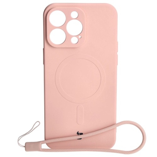 Image of Etui Bizon Case Silicone MagSafe do Apple iPhone 15 Pro Max, jasnoróżowe
