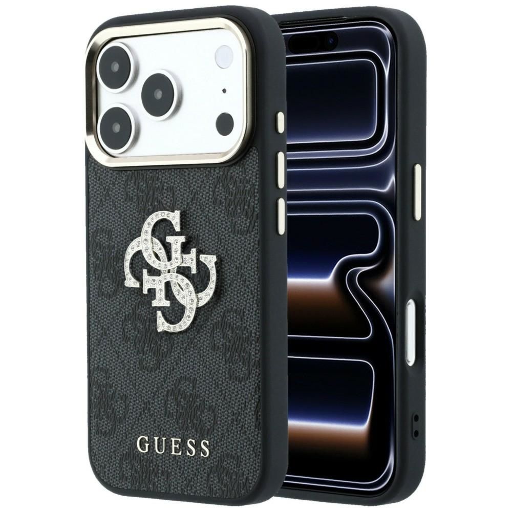 Etui Guess 4G Big Strass Logo 4G Classic Logo do iPhone 18 Pro / 17 Pro, czarne