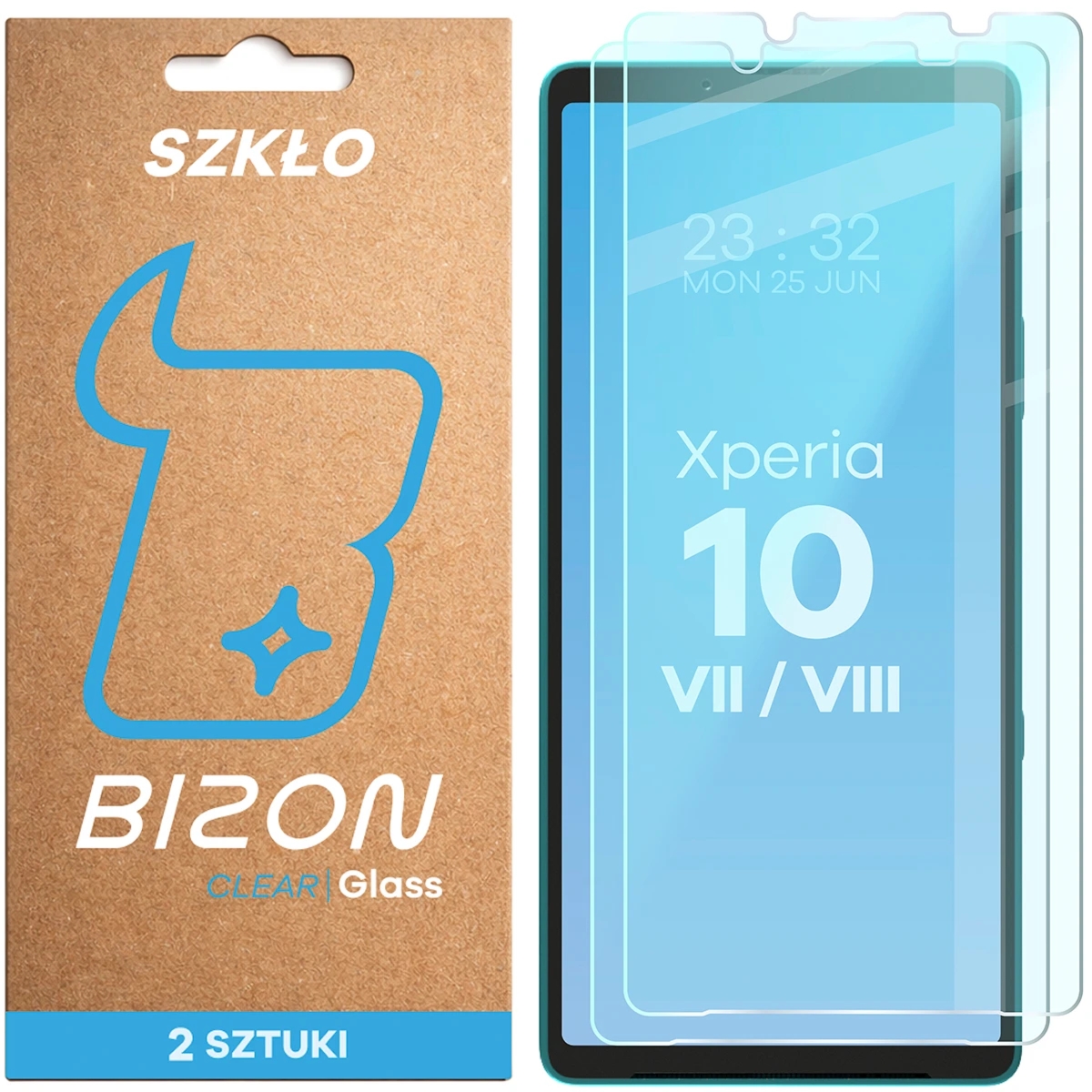 Szkło hartowane Bizon Glass Clear Duo do Sony Xperia 10 VIII / VII, 2 sztuki