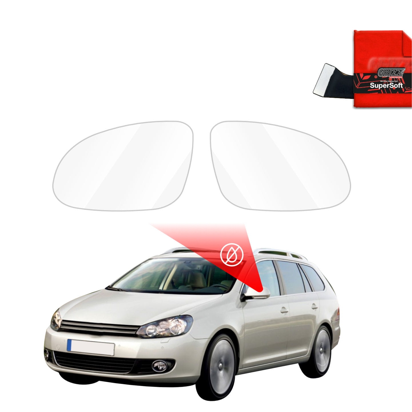 Folia przeciwdeszczowa Grizz Protector na lusterka do Volkswagen Golf 6 Variant (2009-2014)