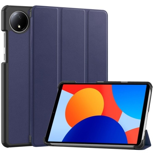 Image of Etui z klapką Bizon Case Tab Croc do Xiaomi Redmi Pad SE 8.7, ciemnoniebieskie