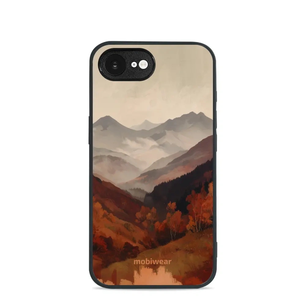 Etui ochronne do iPhone 17e, Mobiwear Glossy Case, mglista dolina w górach