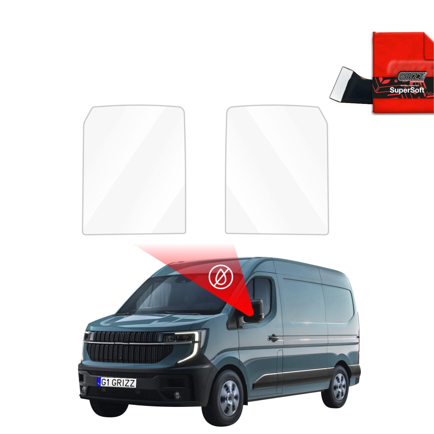 Folia przeciwdeszczowa Grizz Protector na lusterka do Renault Master (2025-2026)