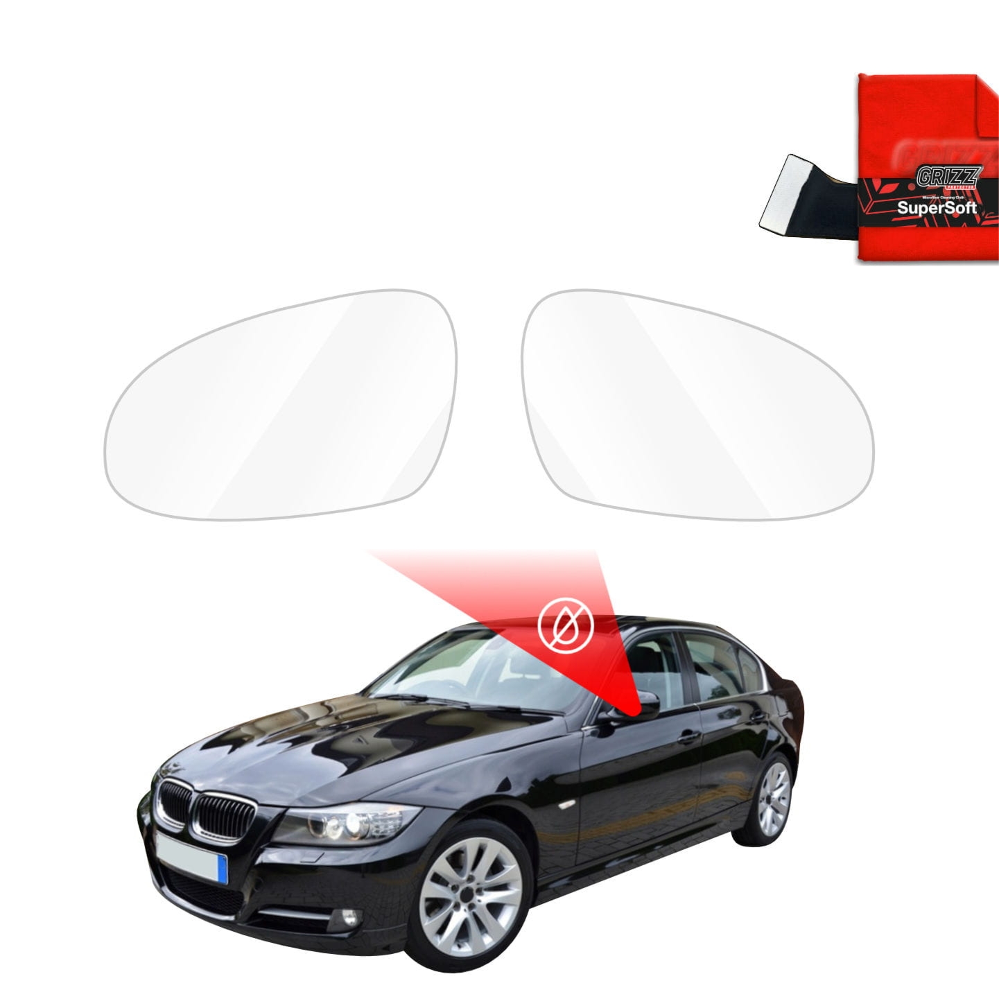 Folia przeciwdeszczowa Grizz Protector na lusterka do BMW 3 E90 Sedan LCI (2008-2012)
