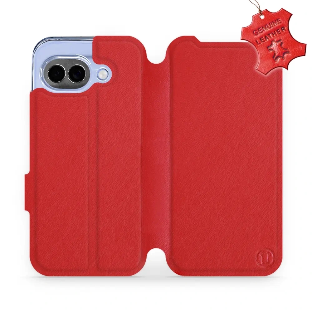 Etui z naturalnej skóry do Google Pixel 10a, Mobiwear Leather, czerwone