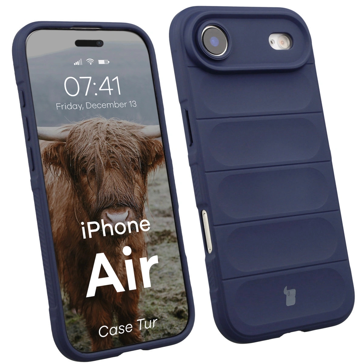 Pancerne etui Bizon Case Tur do iPhone Air, granatowe