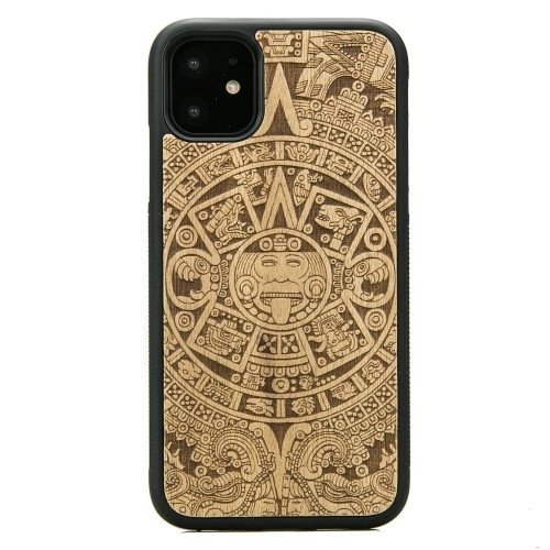 Image of Drewniane etui do iPhone 11, Bewood Kalendarz Aztecki Aniegre