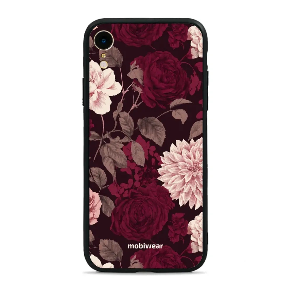 Etui ochronne do iPhone XR, Mobiwear Glossy Case, wino i dalie