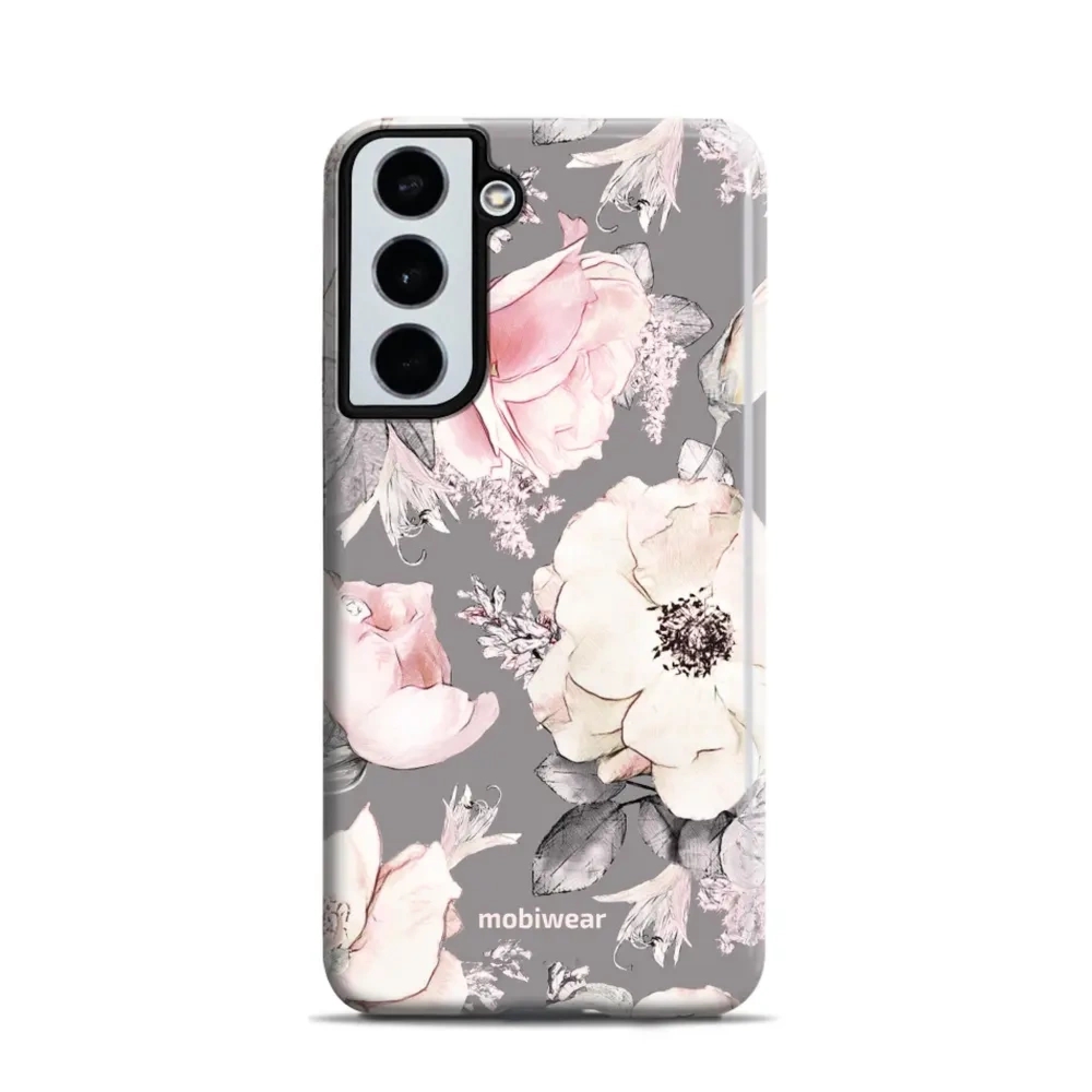 Etui ochronne do Galaxy S22, Mobiwear Elite Pro, różowo-kwieciste