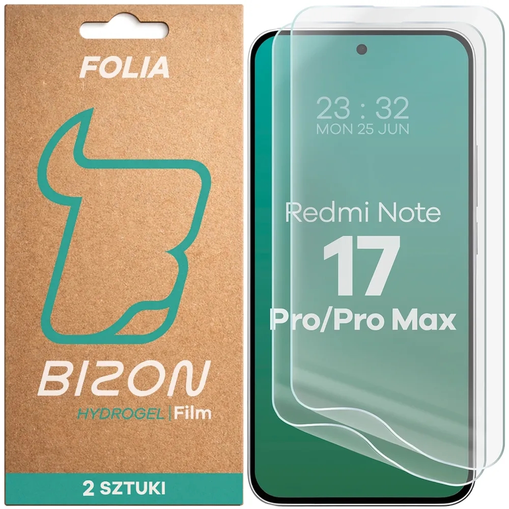Folia hydrożelowa na ekran Bizon Film Hydrogel Front Duo do Xiaomi Redmi Note 17 Pro 5G / Pro Max 5G, 2 sztuki