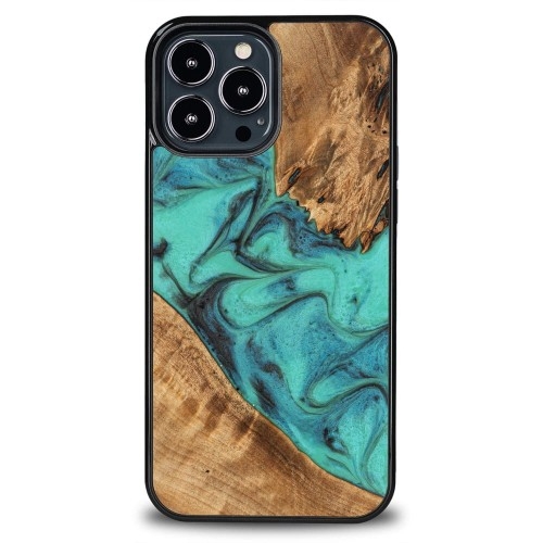 Image of Drewniane etui Bewood do iPhone 13 Pro Max, Turquoise