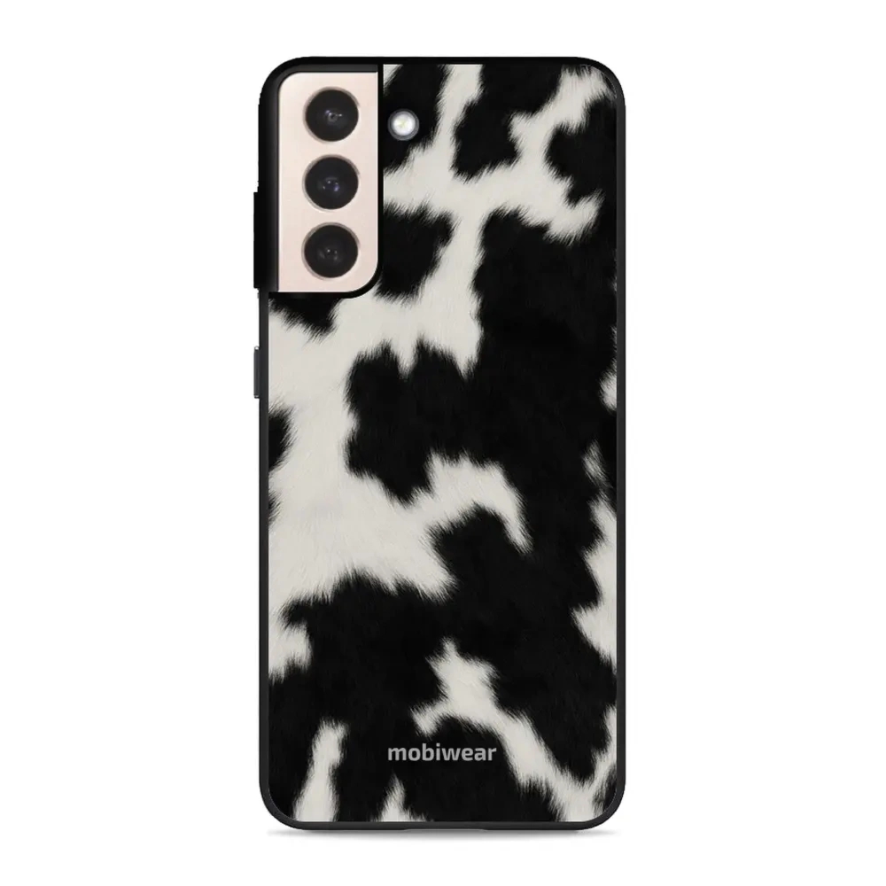 Etui ochronne do Galaxy S21 Plus, Mobiwear Glossy Case, krowie futerko