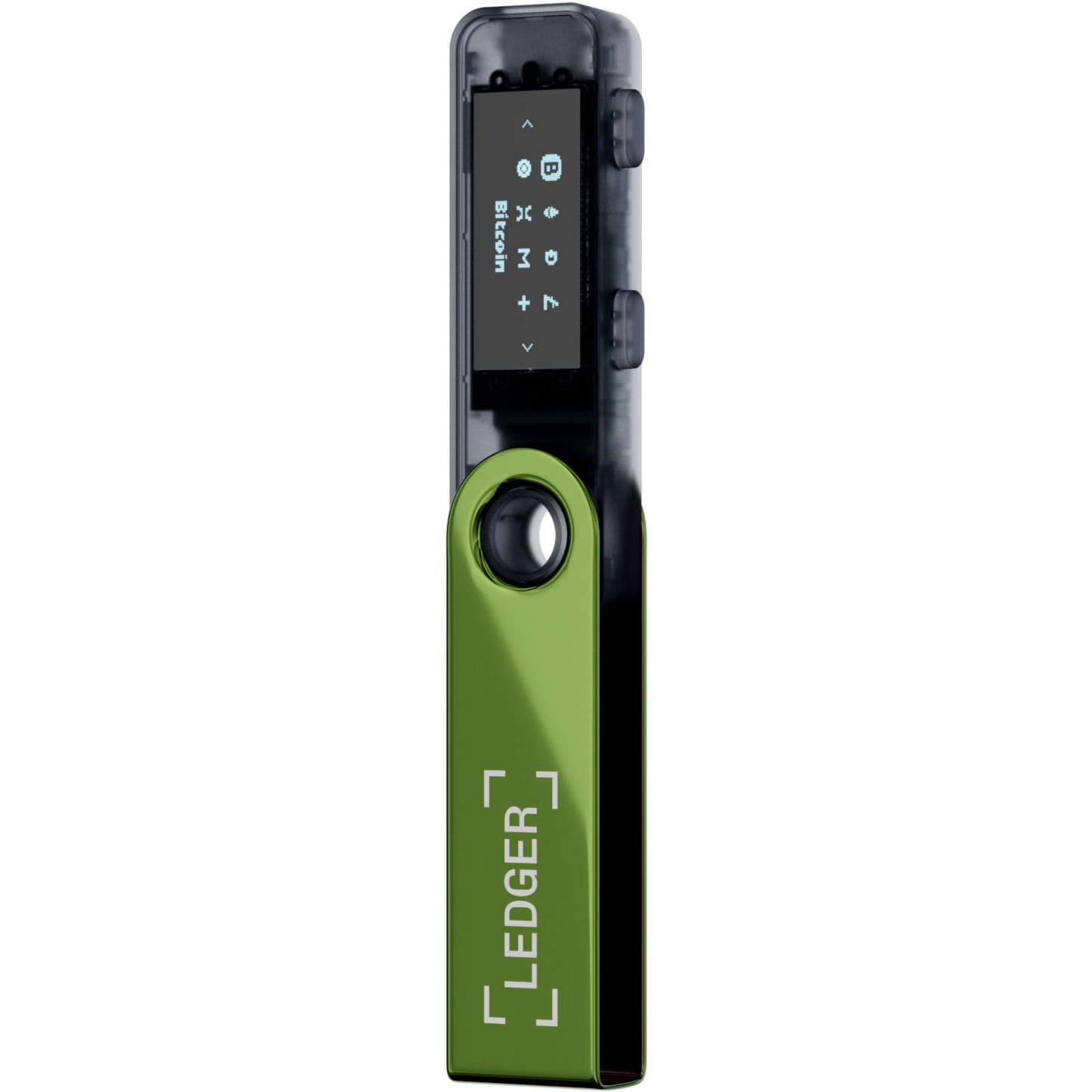 Portfel kryptowalut i NFT Ledger Nano S Plus, zielono-przydymiony