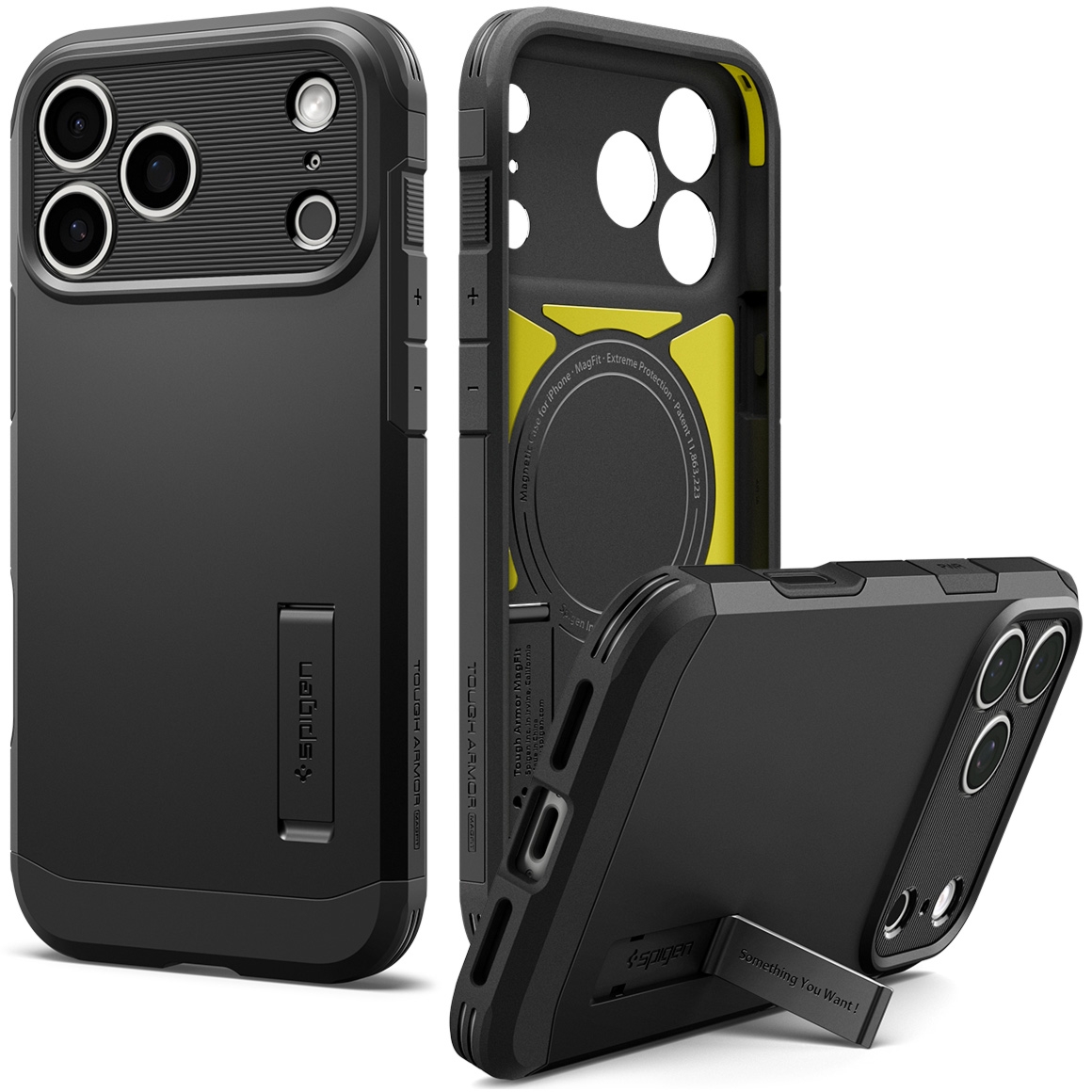 Etui Spigen Tough Armor T Mag (CC) do MagSafe do iPhone 18 Pro Max, czarne