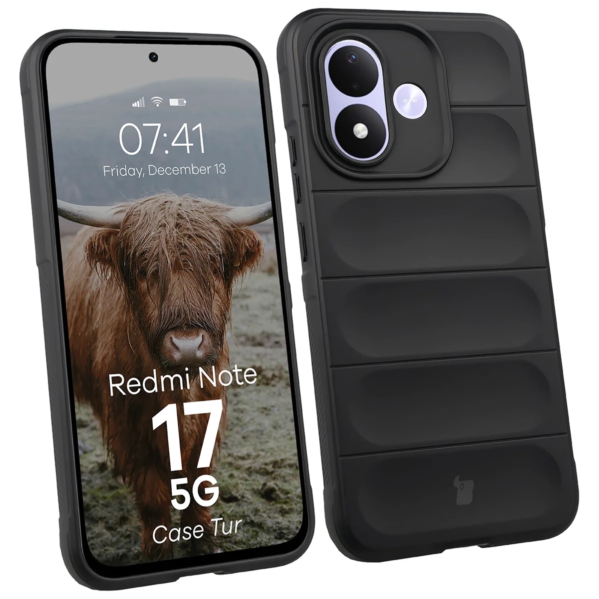 Pancerne etui Bizon Case Tur do Xiaomi Redmi Note 17 4G/5G, czarne