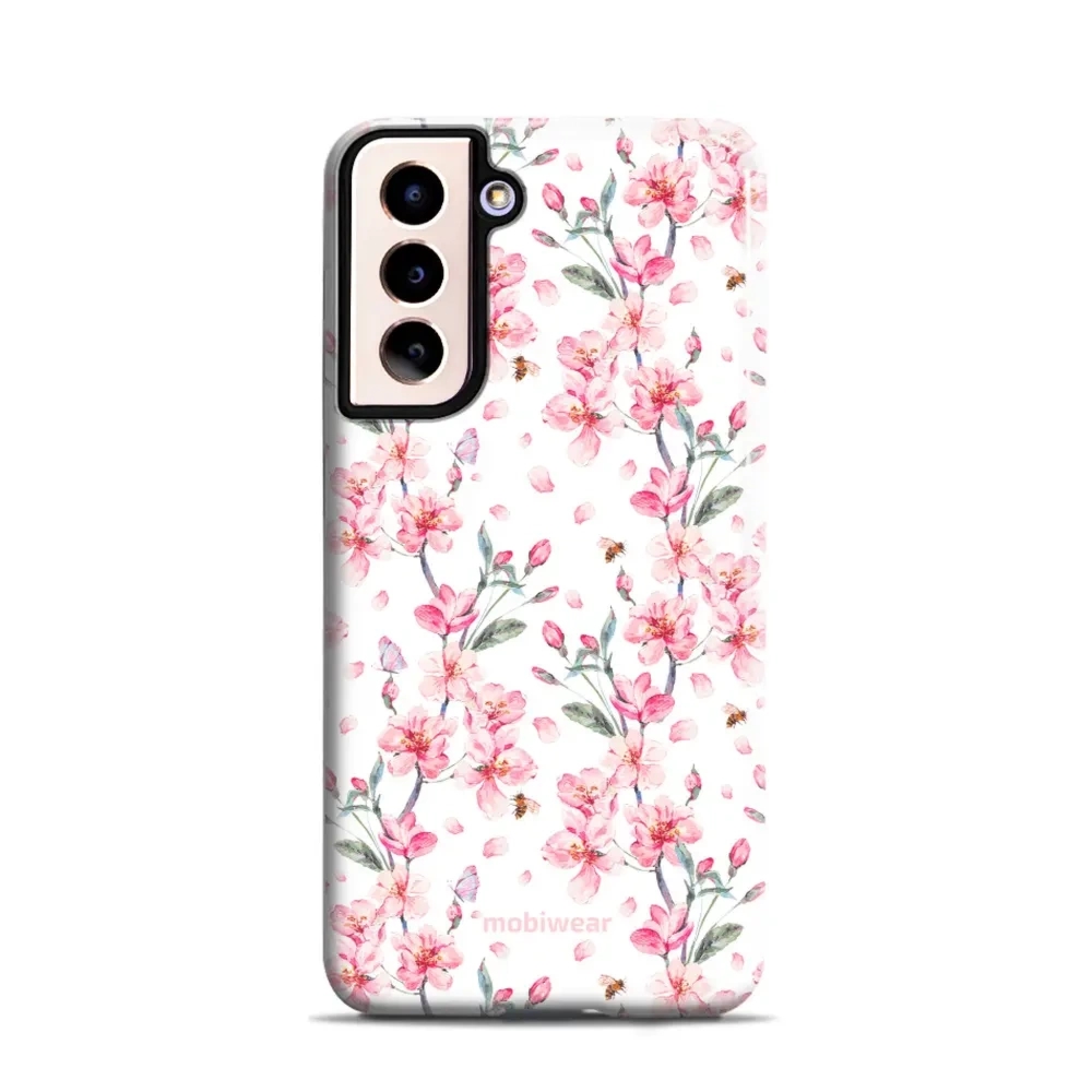 Etui ochronne do Galaxy S21, Mobiwear Elite Pro, japoński bukiet