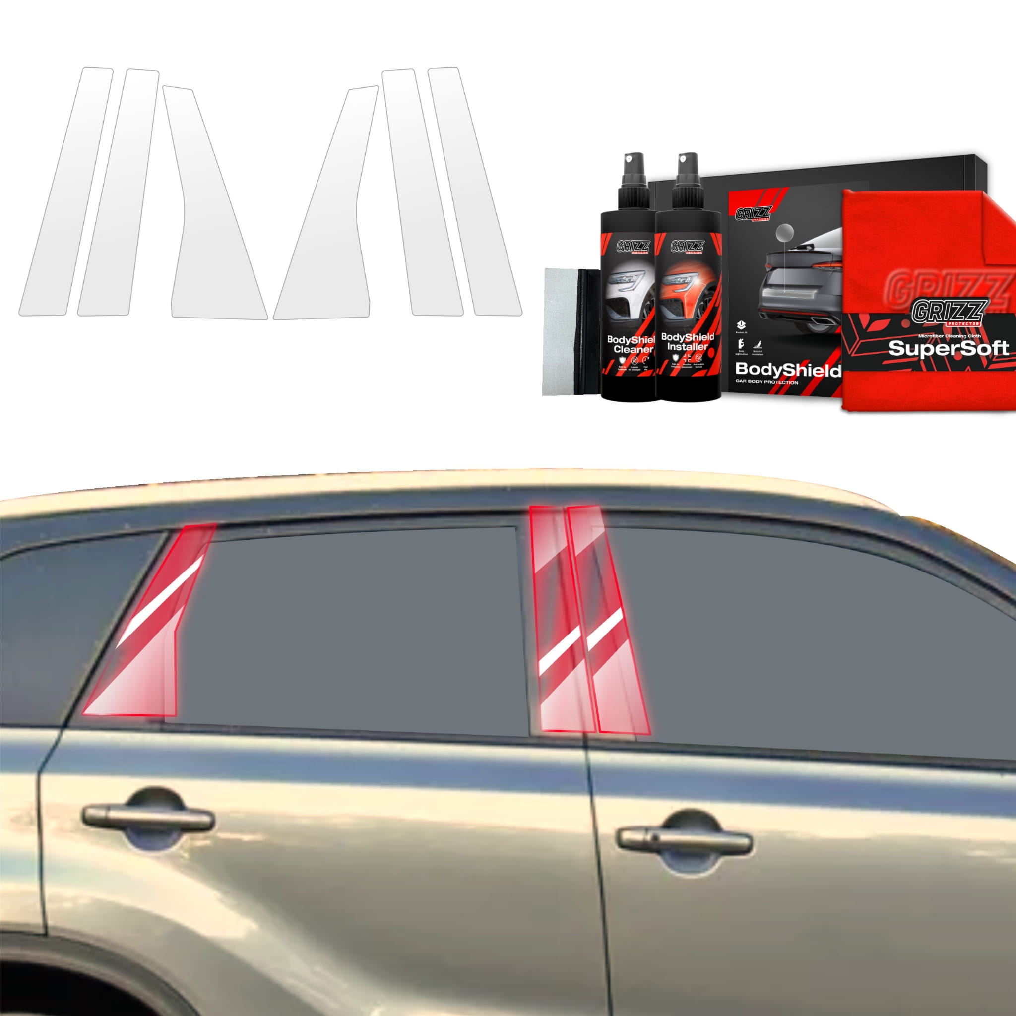 6w1 Folia ochronna Grizz Protector na słupki do Suzuki Vitara Facelift (2024-2026)